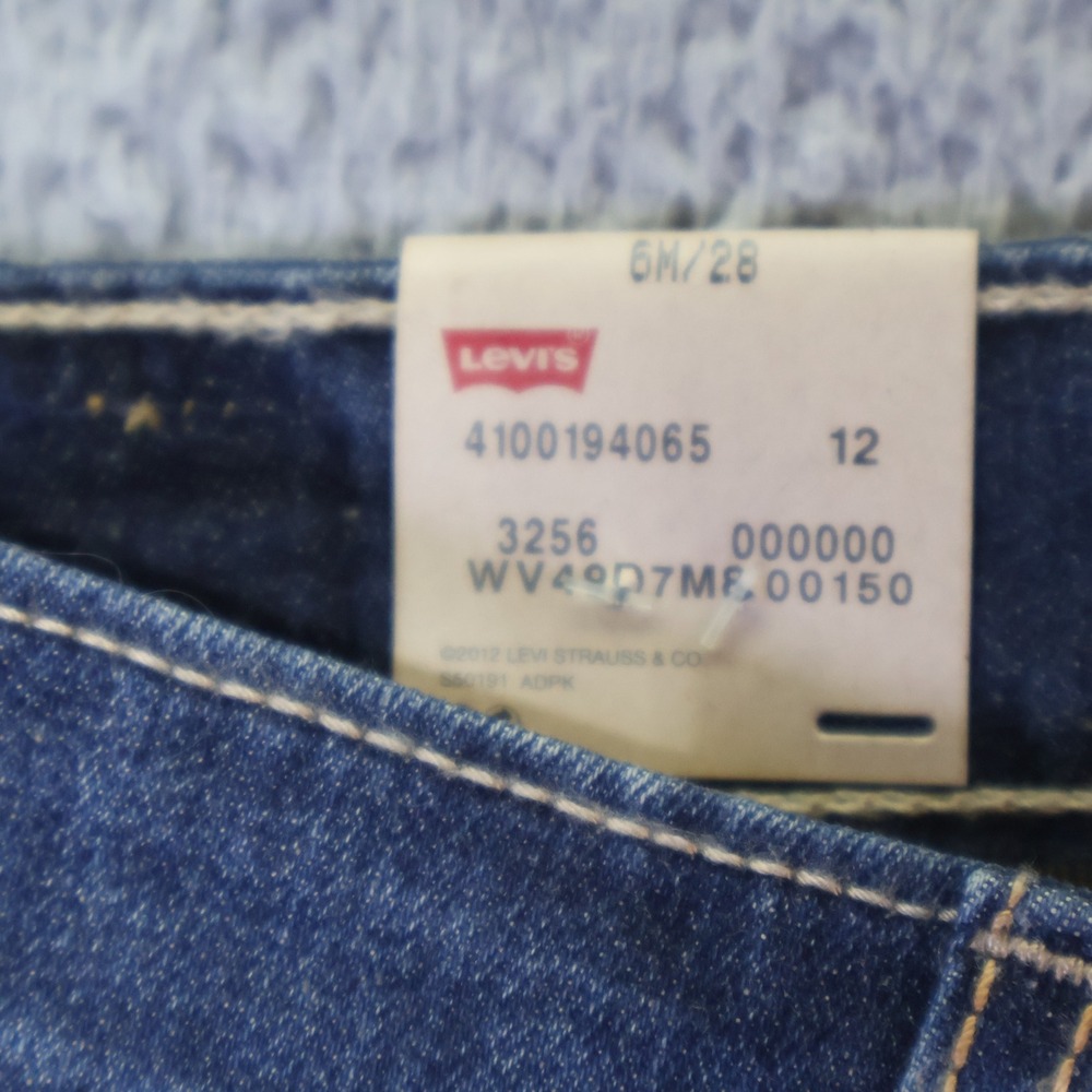 Levis Mid Rise Skinny Jeans Womens 12 Dark Wash Stretch Denim Blue 6M/28 - Picture 3 of 15